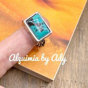 Turquoise statement ring Navajo style